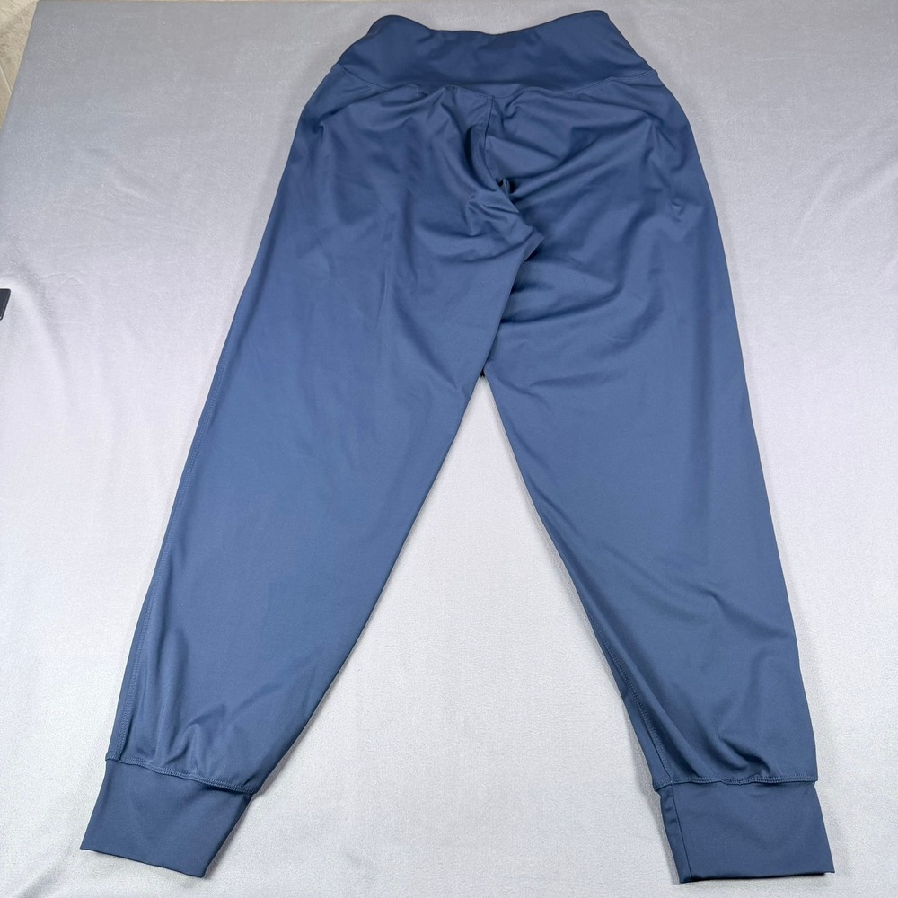 Oalka Joggers Womens Large Blue High Waisted Pockets Athletic Yoga Pants - Picture 4 of 5